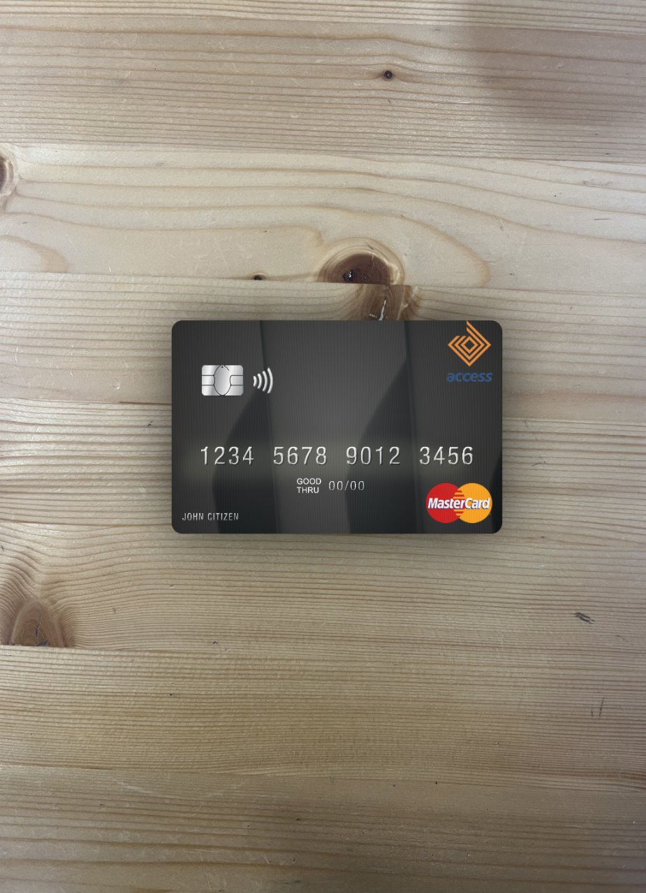 Download Nigeria Access Bank Plc mastercard photolook front Photoshop template